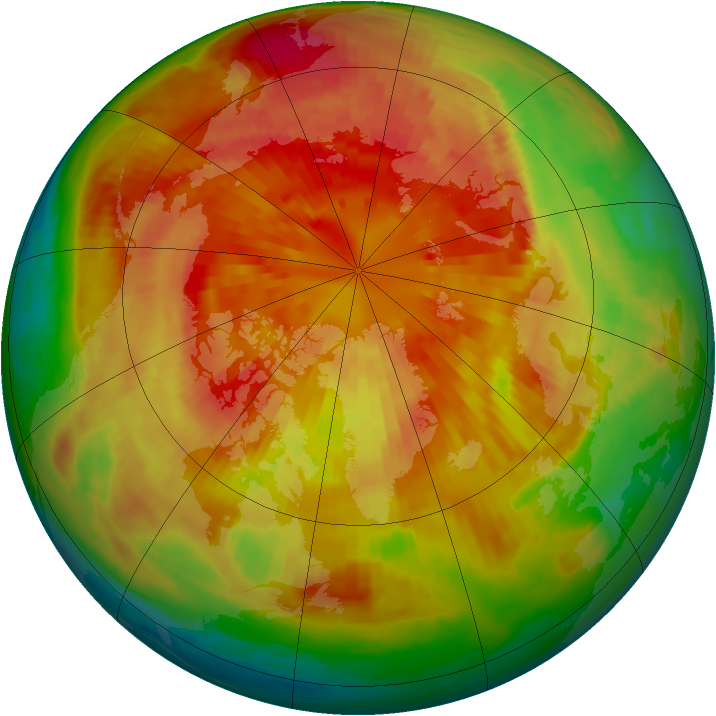 Arctic ozone map for 16 March 2001